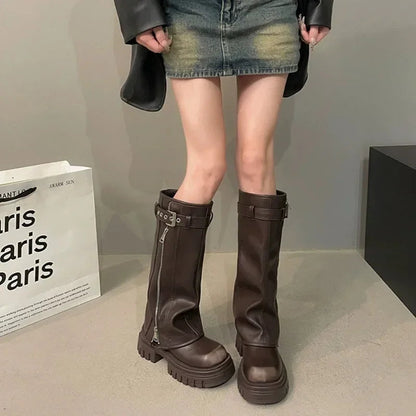 Women Knee-High Platform Stiefels