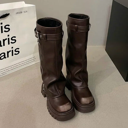 Women Knee-High Platform Stiefels