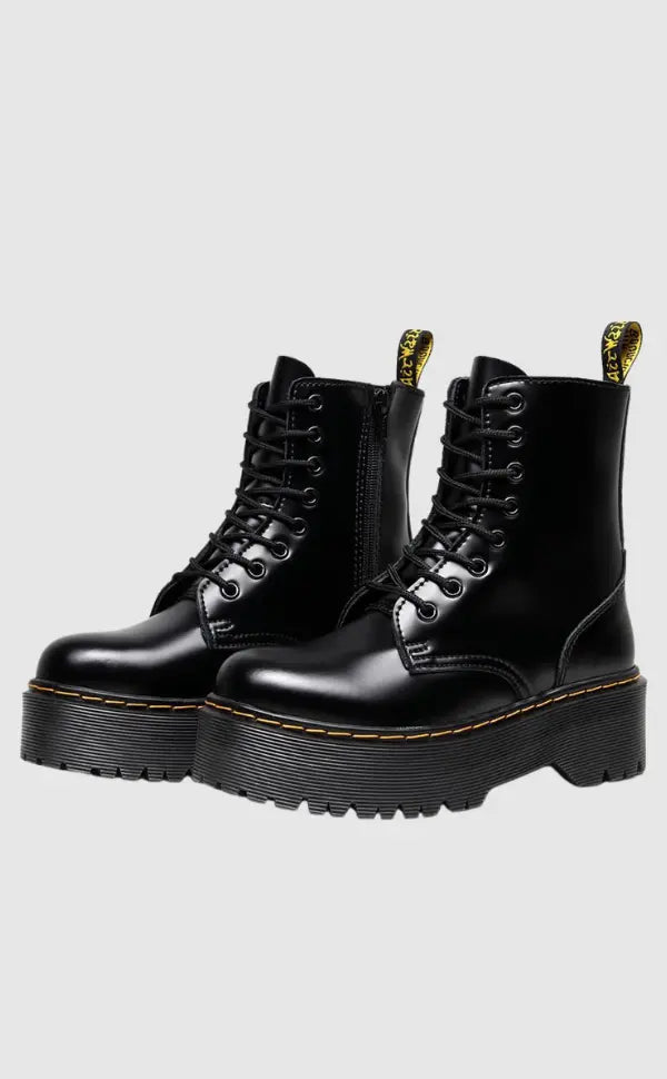 Women Leather Platform Boots