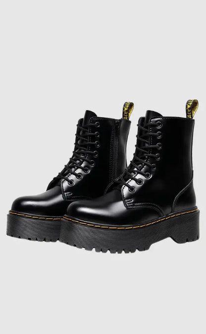 Women Leather Platform Boots