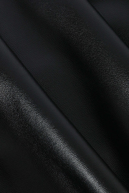 Women Midi Skirt Faux Leather