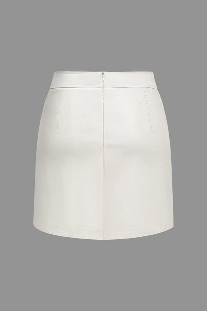 Women Mini Skirt With Asymmetrical Cut