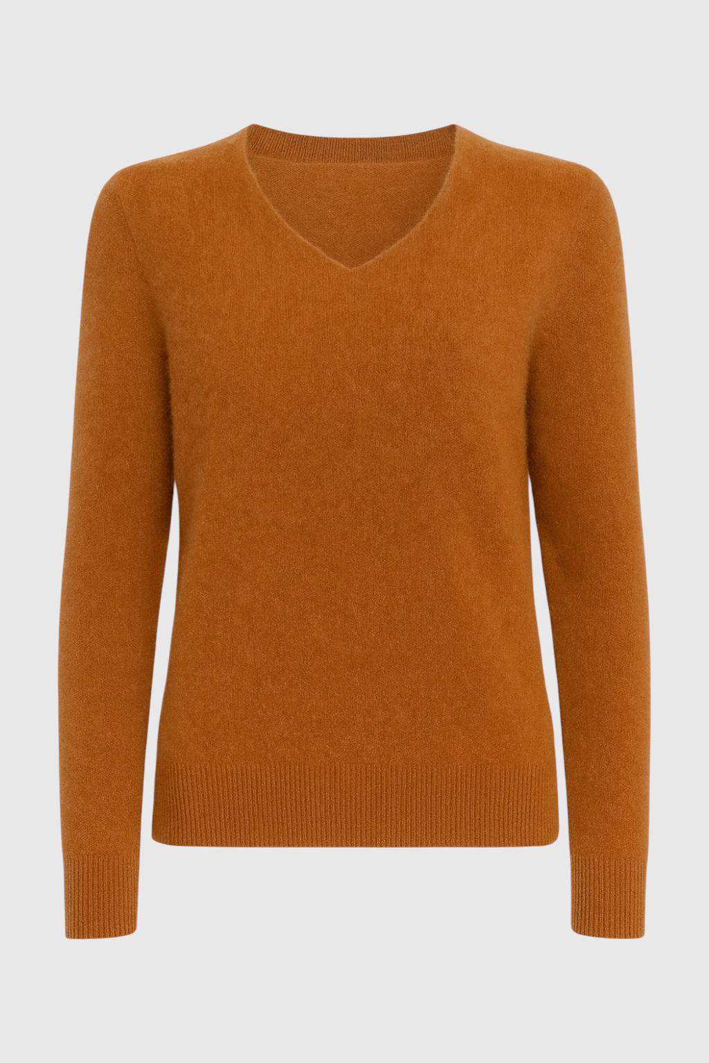 Cashmere V-Neck Sweater | Long Sleeve Knit, Slim Fit, Seamless Finish