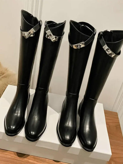 Women Riding Boots Black