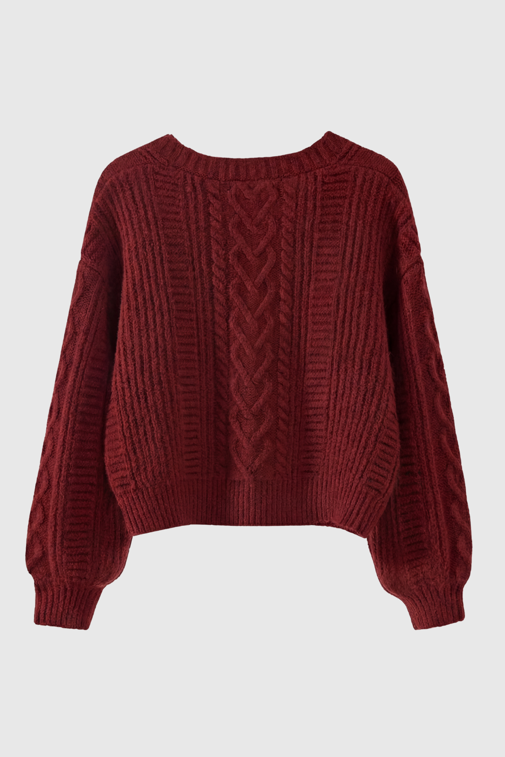 Maison Textured Cable Knit V-Neck Cardigan | Button Front | Relaxed Fit