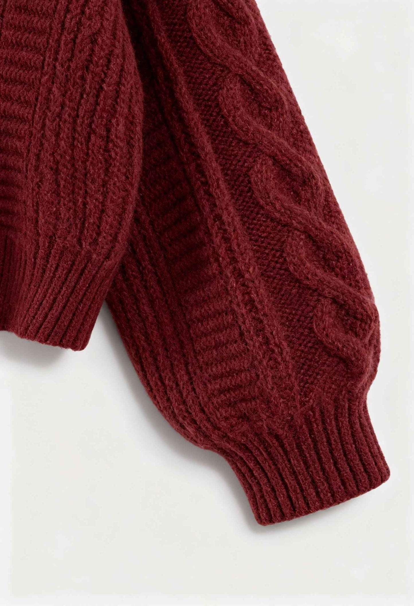 Maison Textured Cable Knit V-Neck Cardigan | Button Front | Relaxed Fit