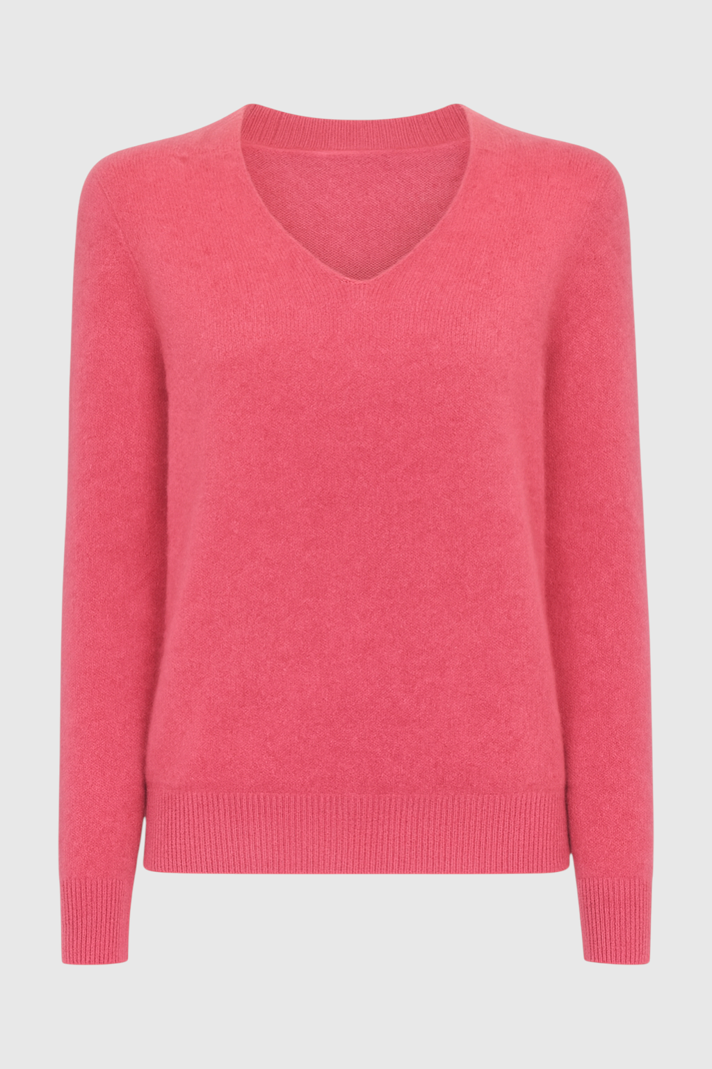 Cashmere V-Neck Sweater | Long Sleeve Knit, Slim Fit, Seamless Finish