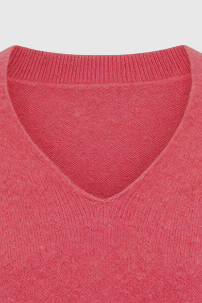 Cashmere V-Neck Sweater | Long Sleeve Knit, Slim Fit, Seamless Finish