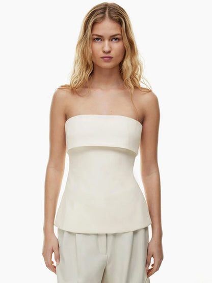 Women Strapless Bandeau Top
