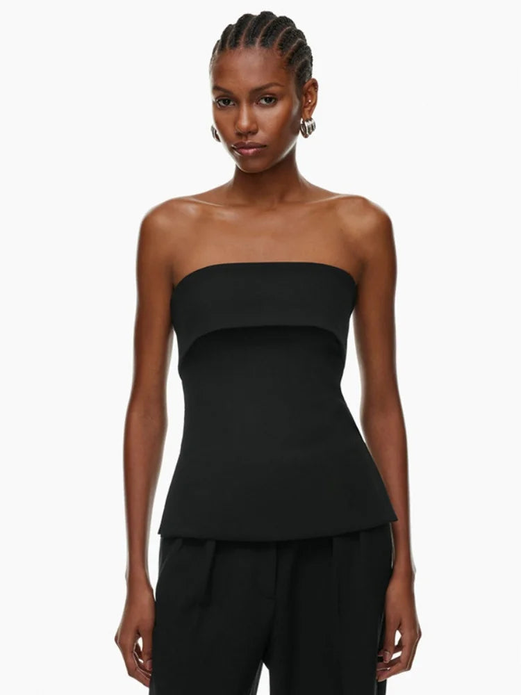 Women Strapless Bandeau Top