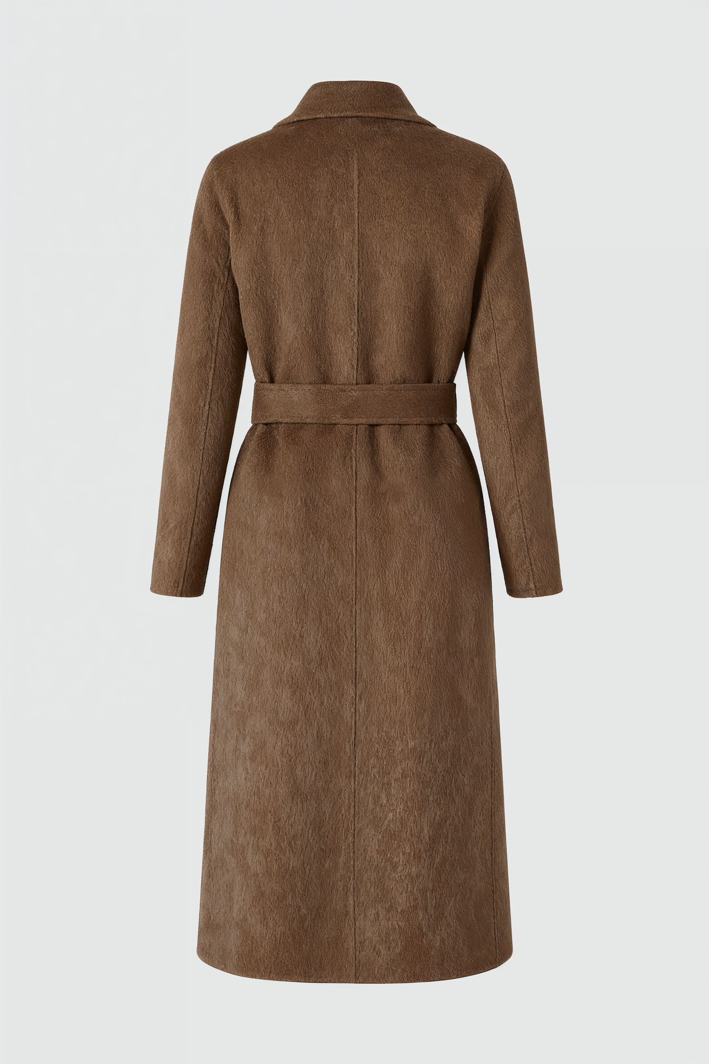 Long Belted Wrap Coat | Shawl Collar | A-Line Fit