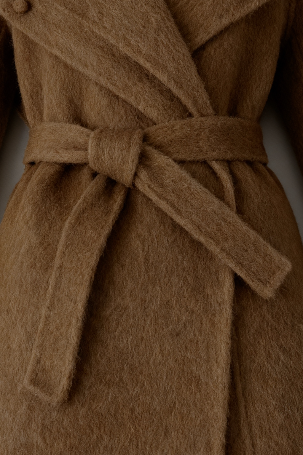 Long Belted Wrap Coat | Shawl Collar | A-Line Fit