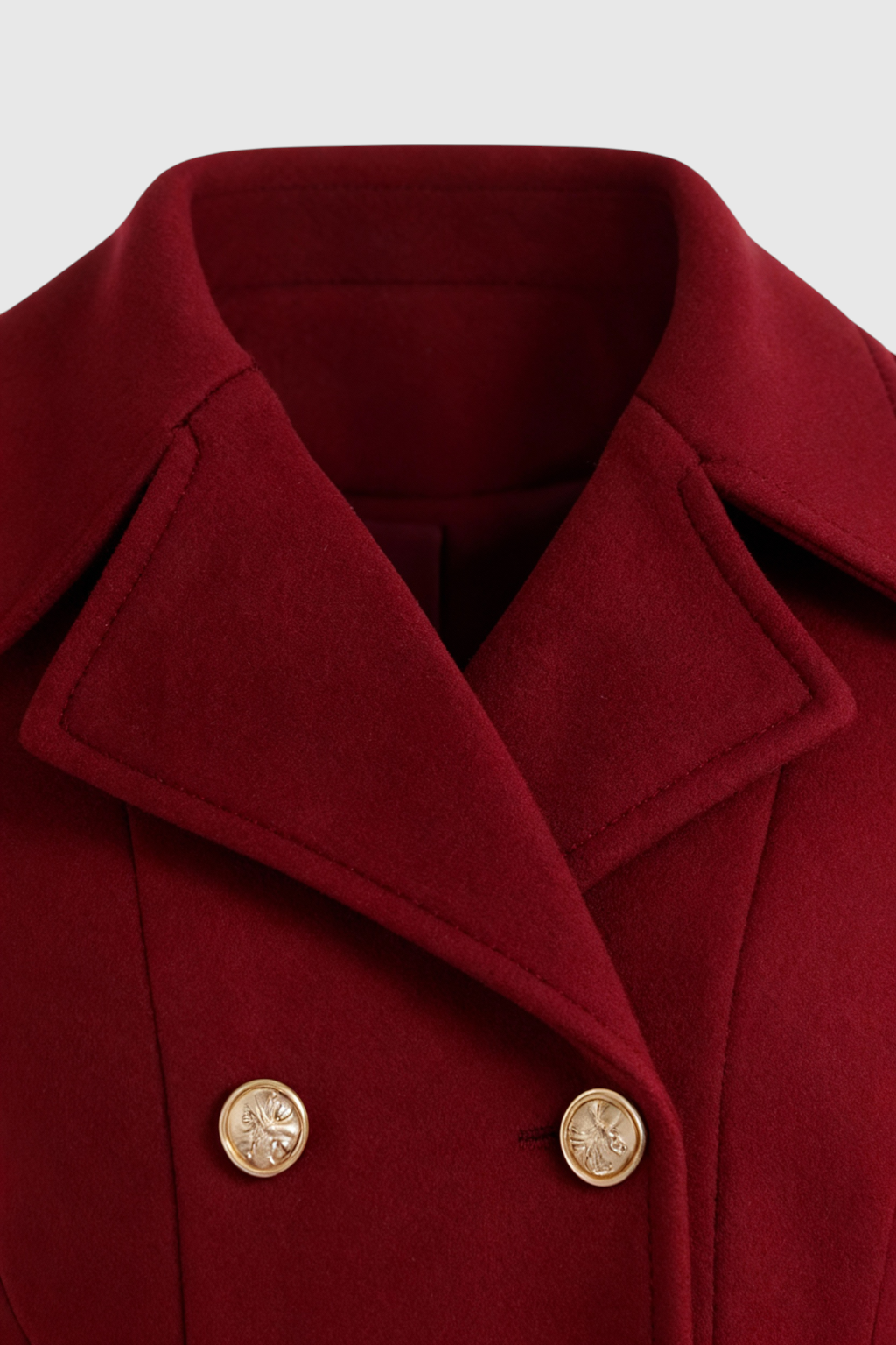 Double-Breasted Coat Dress | Flared Midi | Lined | Turn-Down Collar