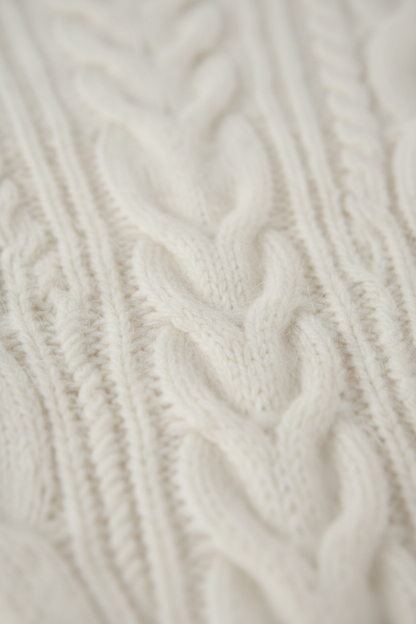 Maison Textured Cable Knit V-Neck Cardigan | Button Front | Relaxed Fit