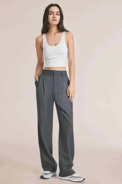 Women Work Trousers Wide Fit