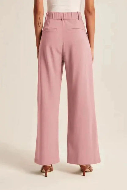 Women Work Trousers Wide Fit