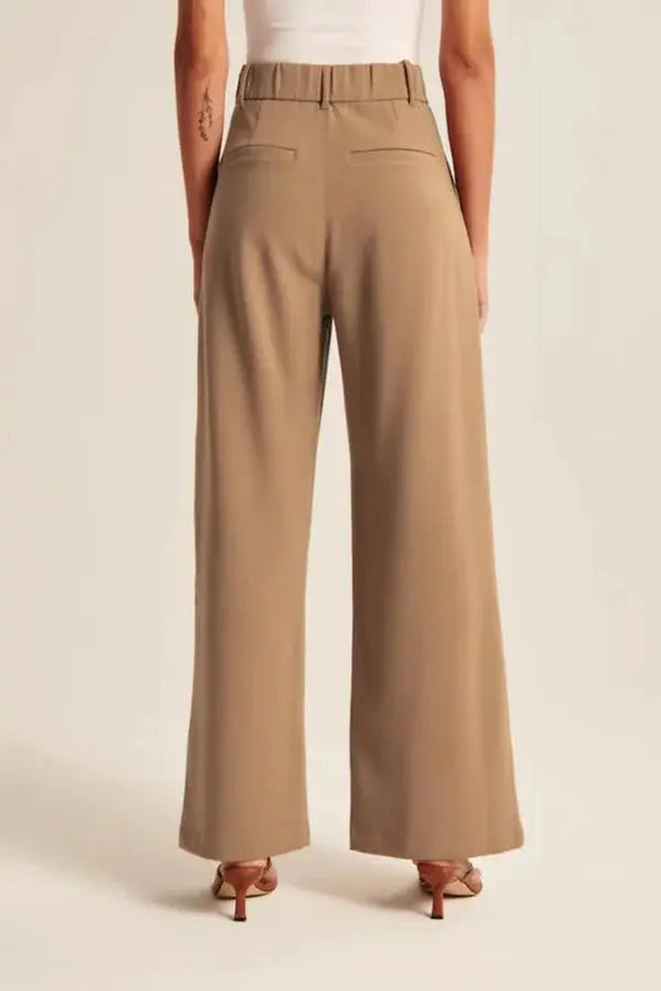 Women Work Trousers Wide Fit