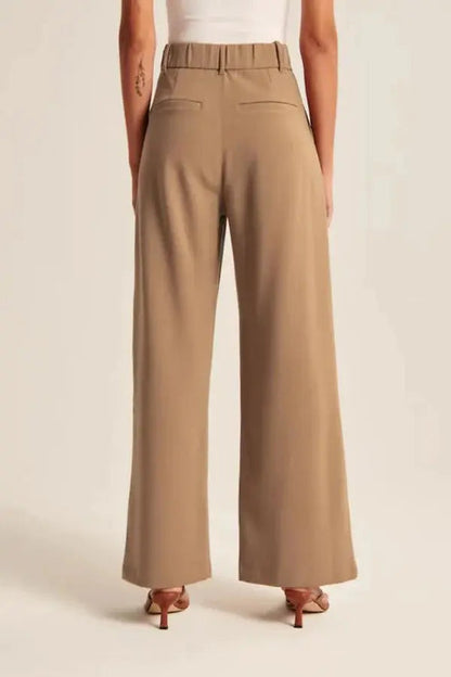 Women Work Trousers Wide Fit