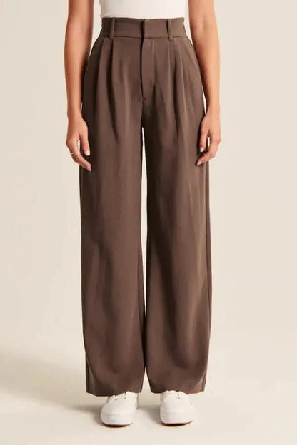Women Work Trousers Wide Fit