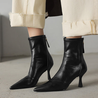 Anna & Rose | Amara | Genuine Leather Heel Boots