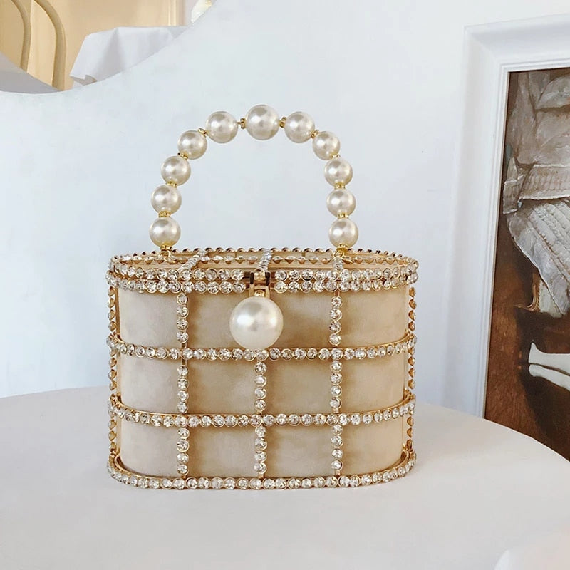 Pearl Bucket Handbag by Grace