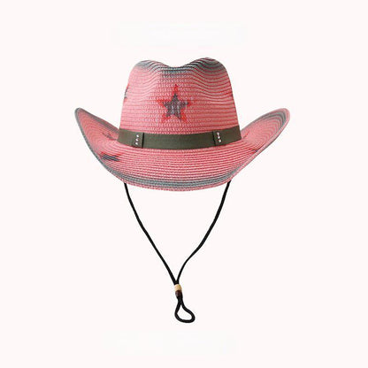 Disco Cowgirl Adjustable Star Printed Hat