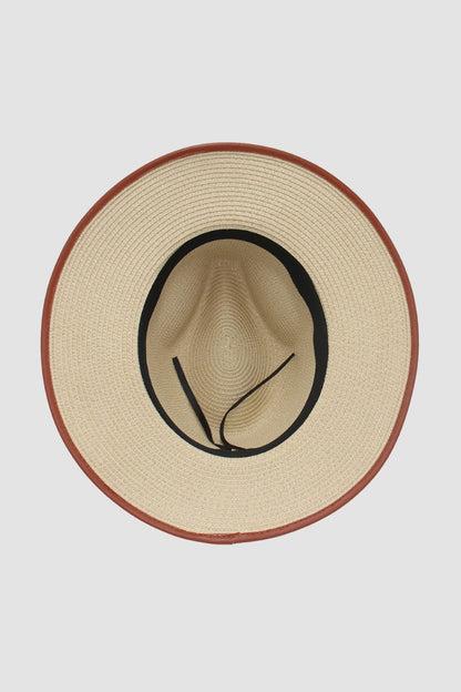 Double Belt Jazz Straw Hat