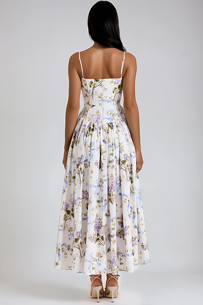 Seraphina Midi Dress - Off-White Floral