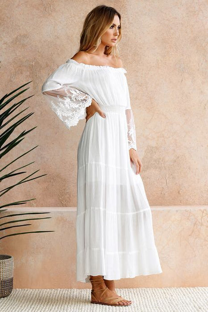 Dress Lace Stitching Dress for