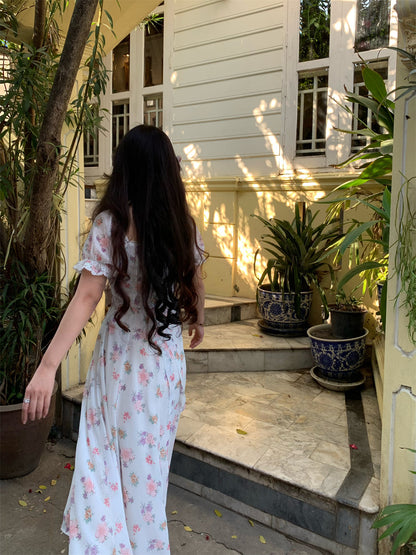 Magnolia Scent Embroidered Maxi Dress – Graceful   Floral Edition
