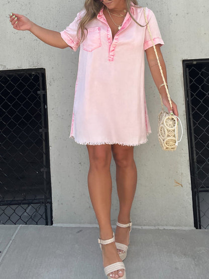 Olivia - Denim Sunrise Shirt Dress