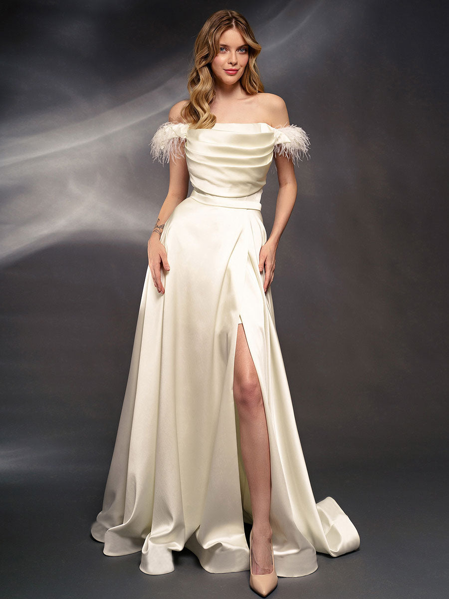Birthday Zipper Low-slit Bateau Neck Sleeveless Midi Dress