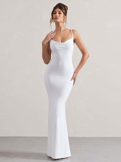 Party Dress Spaghetti Strap Openback Sexy Mermaid Maxi Dress