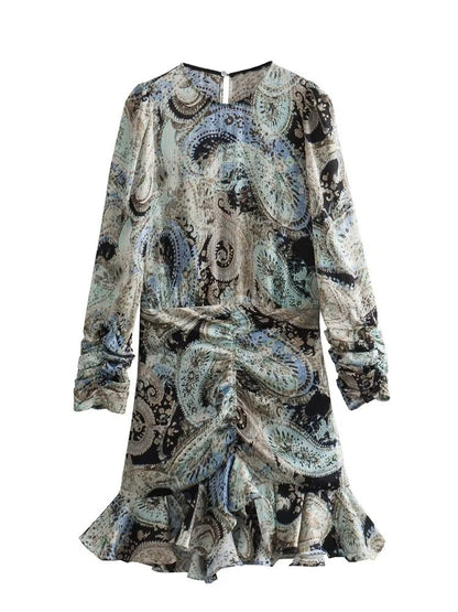 Paisley Print Mini Dress
