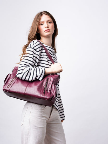 | Multi-Pocket Shoulder Bag, Adjustable Strap