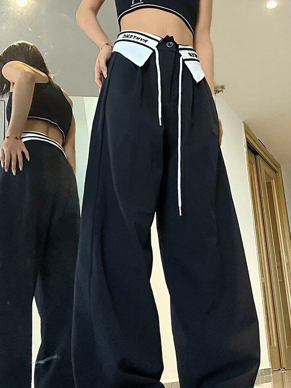 Vintage Turned Waist Straight Leg Pants