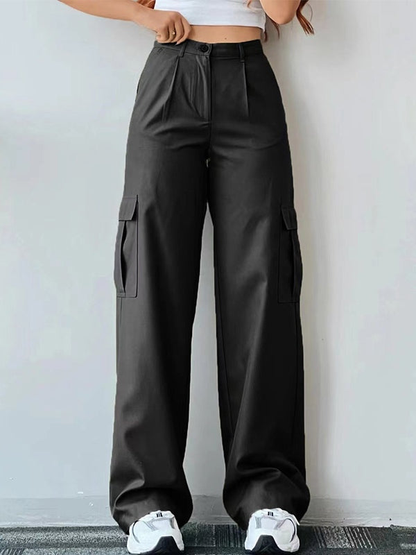 Street Style Straight Leg Cargo Pants