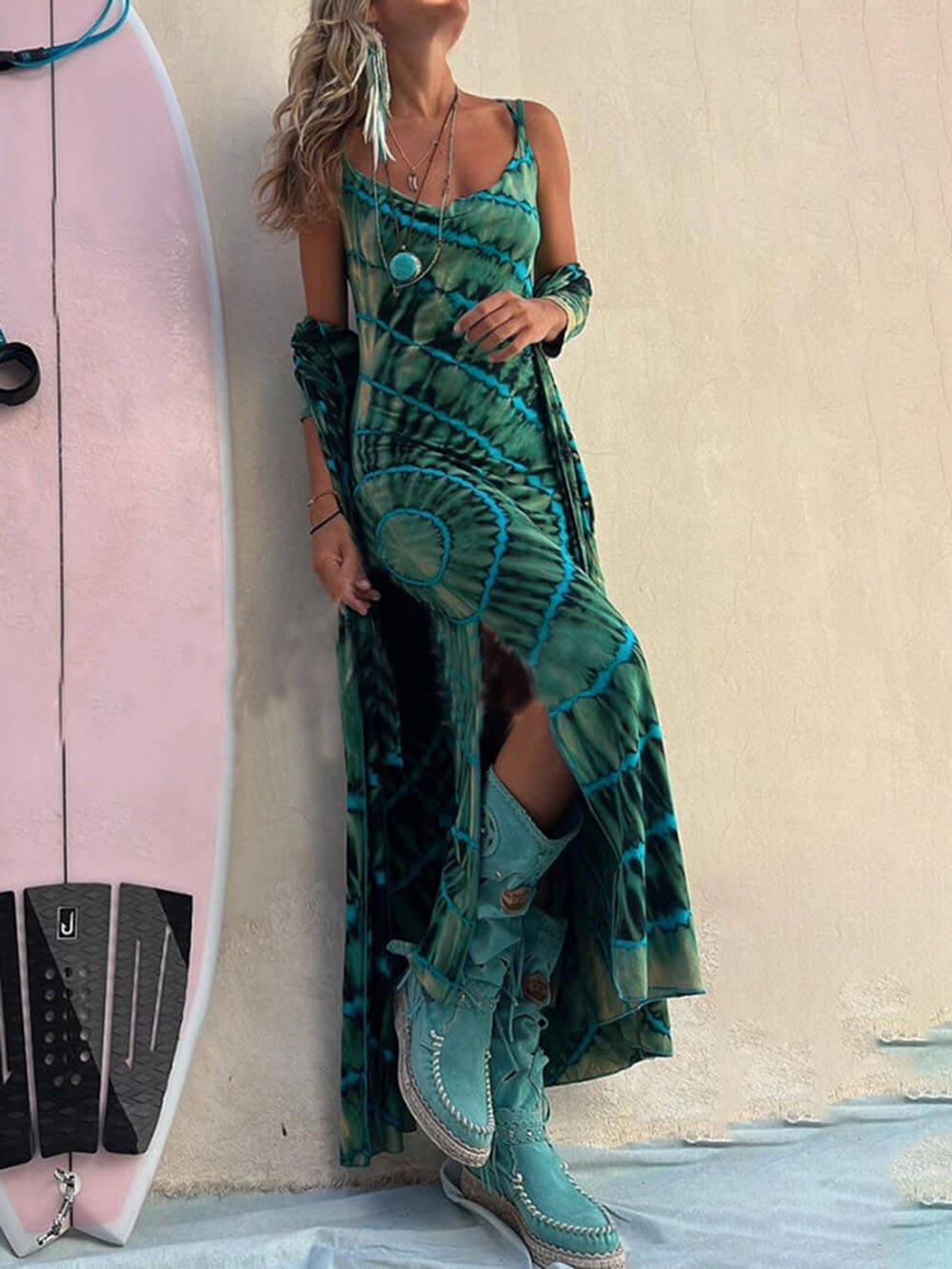Malibu-Tie-Dye Maxi-Dress