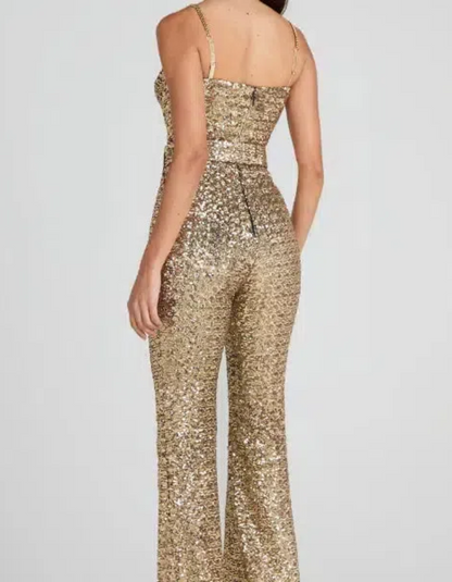 | Corseted Structure Elegant Jumpsuit