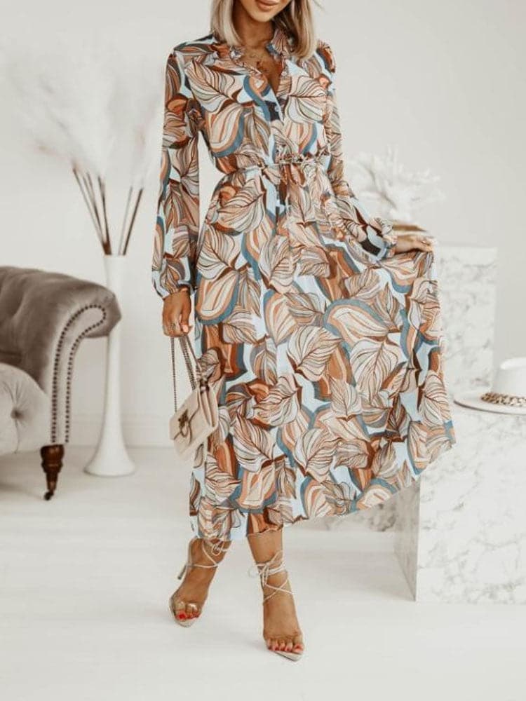 DressBetty - Elegant V Neck Boho Beach Dress