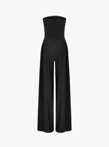 | Strapless Tailored Wide Leg Jumpsuit