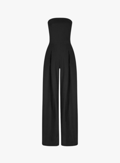 | Strapless Tailored Wide Leg Jumpsuit
