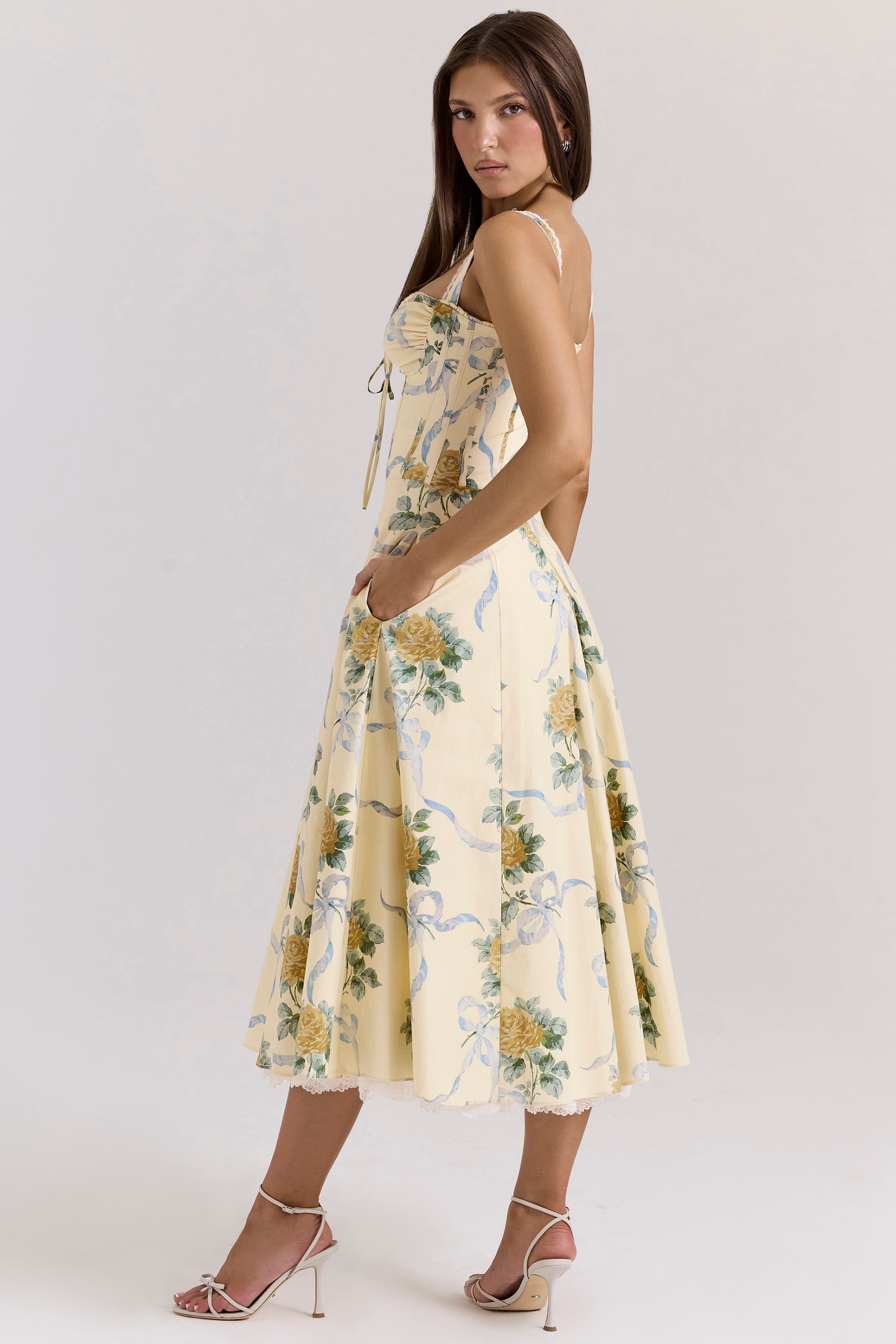 | Vintage Floral Midi Sundress