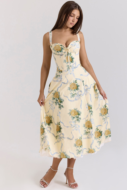 | Vintage Floral Midi Sundress