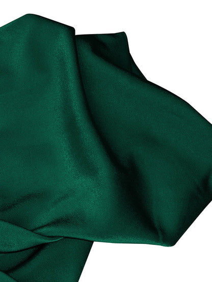 Sleeveless Solid Color Halter-Neck Midi Dresses