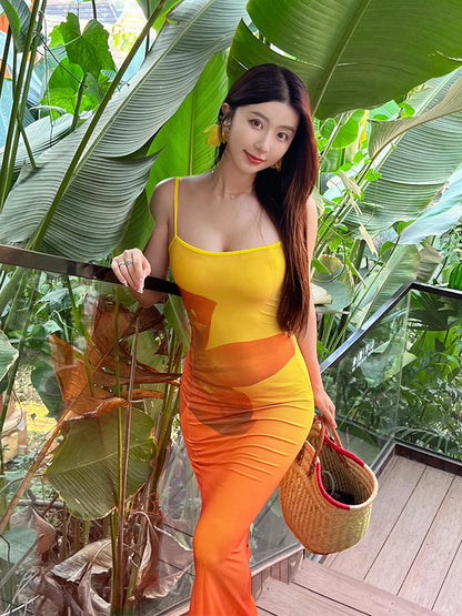 Sexy Mermaid Bodycon Maxi Dress – Beach Vacation Photography Fit