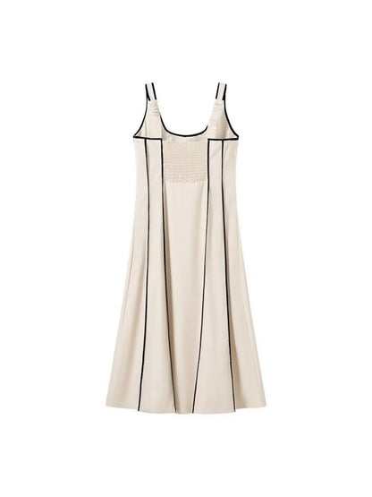 Fitted Silhouette Striped Tank Dress