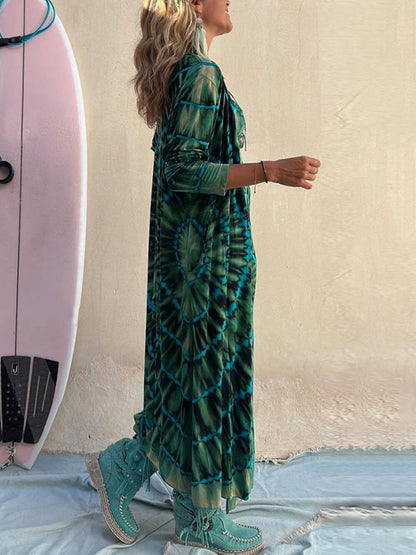 Malibu-Tie-Dye Maxi-Dress