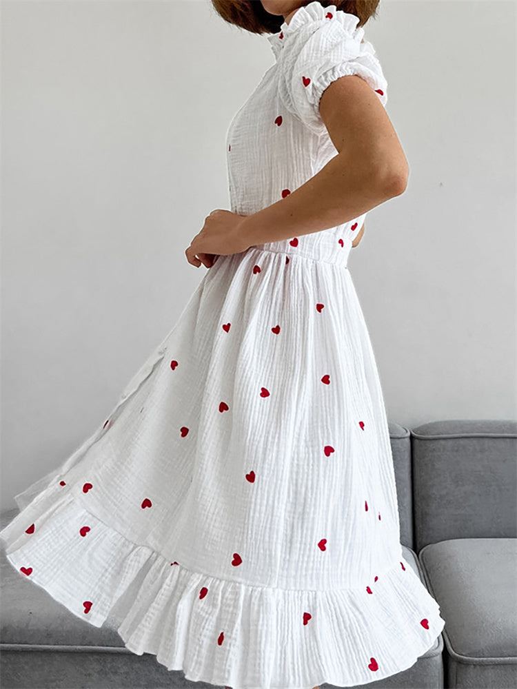 Tossy Ruffled Printed Patchwork Mini Dress For Women Off-Shoulder Fashion High Waist Gown Party Dress Summer Ladies Dress 2024