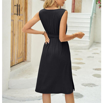 Summer Split Sleeveless Mini Dress in Multiple Colors
